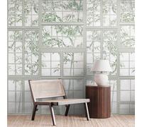 Loft Fenêtre Panoramique 3D Papier Peint Avec L'Illusion De Bambou Translucide