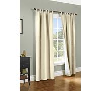LOFT LIVING Winmate Paire de Rideaux isolants en Coton avec Passants Naturel 101,6 x 137,2 cm