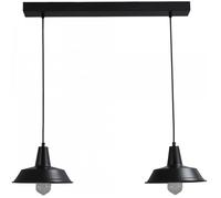 Loft Pendelleuchte Gris Ø25cm E27 Armature de Fil Noir Suspendue Made IN Eu