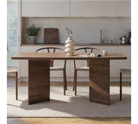 Loft - Table À Manger Avec Plateau Rectangulaire Et 2 Pieds - Noyer