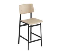 Muuto Tabouret de bar Loft oak. bas. structure en acier noir