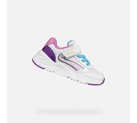 Geox J Loftus Girl A Basket, Blanc DK Purple, 32 EU