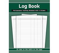 Log Book - 5 Columns Multipurpose Tracking Notebook: Customizable Columnar Pad & Record Keeper for Small Business, Home, Personal Finance, Inventory, ... Essential Data Logging | 8.5"x11", 120 Pages