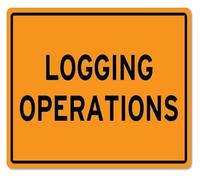 Log Carrier Entry Exit Notice Metal Sign For Sawmill Gate 12x8 Inch