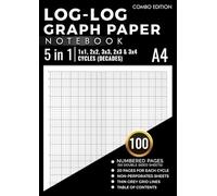 Log-Log Graph Paper Notebook: 5 in 1 Combo Edition - 1x1, 2x2, 3x3, 2x3 and 3x4 Cycles (Decades) | 20 Pages for each Cycle - 100 Numbered Pages with Table of Contents | DIN A4 Size