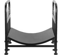 Log Storage Rack, style européen, design compact, système de stockage du bois, noir