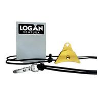 Logan Whistles Ventura Sifflet en aluminium anodisé pour chien de berger avec cordon en cuir | Sifflet de dressage de chien 100 % fabriqué au Royaume-Uni pour le rappel, le troupeau et le travail des