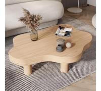 LOGAUT Table Basse Nuage, Table D'appoint Épaisse à Coins Ronds, Table de Cocktail Moderne avec 3 Pieds pour Meubles de Salon