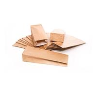 Logbuch-Verlag 100 sachets en papier petit pochettes en kraft 7 x 20,5 x 4 cm emballage cadeaux alliments avec double couche marron