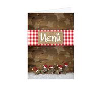 Logbuch-Verlag Cartes de menu Noël DIN A5 (lot de 10) à personnaliser et imprimer