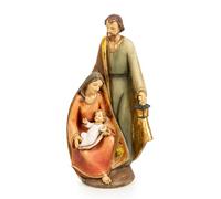Logbuch-Verlag Crèche de Noël Famille Sainte 19,5 cm - Figurine de crèche avec Marie, Joseph et l'enfant Jésus - Décoration de Noël et idée cadeau