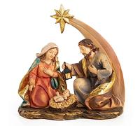 Logbuch-Verlag Crèche de Noël Marie Joseph Jésus - Petite crèche de table - Cadeau de Noël - 12 x 11,5 cm
