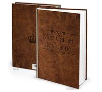 Logbuch-Verlag livre de recettes A4 mon carnet de cuisine marron imprimé en aspect de cuir I cadeau cuisine cuisinier