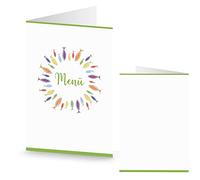 Logbuch-Verlag Lot de 10 cartes de menu à écrire et à imprimer - Poissons colorés - Décoration de table pour baptême et communion - Format A5