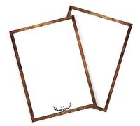 Logbuch-Verlag Lot de 100 feuilles de papier à lettre rustique - Motif bois de cerf - Format A4 - Carte de menu - Papier à imprimer