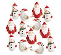 Logbuch-Verlag Lot de 12 petits cadeaux de Noël de 4 à 5 cm pour clients, amis, employés, collègues, décoration de table de Noël de qualité supérieure