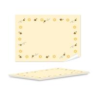 Logbuch-Verlag Lot de 25 étiquettes autocollantes pour verres à miel - Jaune - Avec abeilles - 7,4 x 5,2 cm