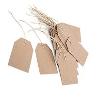 Logbuch-Verlag Lot de 25 étiquettes en papier kraft brun 9 x 5,5 cm