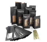 Logbuch-Verlag Lot de 50 petits sachets alimentaires avec fenêtre intérieure pour thé, biscuits, bonbons, chocolats, 8,5 x 5 x 26,5 cm