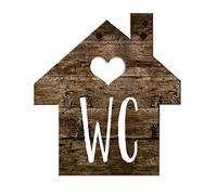 Logbuch-Verlag Panneau pour porte de toilettes en forme de cabane - Marron et blanc - Pour homme et femme