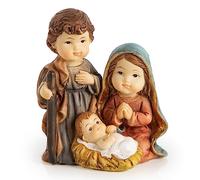 Logbuch-Verlag Petite crèche de Noël Sainte Famille Miniature à poser 7 cm
