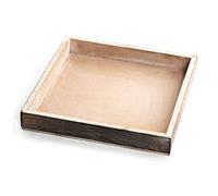 Logbuch-Verlag Plateau décoratif carré en bois - 20 x 20 cm - Petit plateau de service décoratif naturel