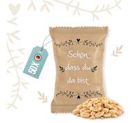Logbuch-Verlag Sachet pour invités 20 g de noix en papier kraft pour mariage Lot de 50 braun/gold