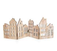 Logbuch-Verlag Silhouette de maison à poser en bois 57 x 20 cm Décoration de printemps Ligne de maison Fond de Noël