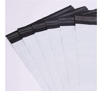 logei 100 pièces Sacs d'expédition en plastique Enveloppes postales Enveloppes d'expédition pour l'emballage, le stockage, le shopping-Blanc (55cm*65cm+5cm)