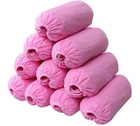 logei® 100 pièces Surchaussures jetables Pardessus Couvre-Chaussures,jetables Non-tissés (Rose)