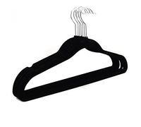 Logei® Ensemble de 50 cintres en velours avec tringle pour cravate et pantalon Surface anti-dérapante Flocage ultra mince, 50St