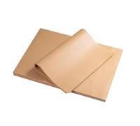 Logei Lot de 100 feuilles de papier sulfurisé carré étanche à la graisse - Papier parchemin non blanchi - Imperméable et antiadhésif - Papier sulfurisé marron - Pour burgers sandwiches