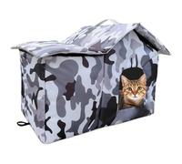 Logement pour Chat -Lodge Résistant Aux Intempéries, Enclos Thermique Portable, Refuge Résistant Aux Courants d'air pour La Saison Froide | Configuration De L'emplacement De L' du Quartier Commu