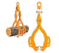 Logging Pince à protocole | 4 griffes en alliage d'acier | Pince à bois haute performance - Crochets en bois pour chariots élévateurs, camions, tracteurs, VTT