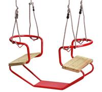 Loggyland Balançoire double pour 2 enfants (rouge)