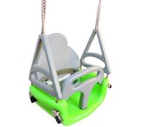 Loggyland Mitwachsender Siège Bébé Balançoire 3in1 De 3 Jusqu'À 12 Ans I Petit Enfant I Mitwachsend I Gris Vert Pomme I Kleinkindschaukelsitz