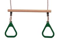 Loggyland Trapèze Bois avec Anneaux de Gymnastique