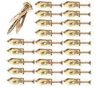 loghohu Lot de 80 vis d'ancrage auto-perceuses, 40 ancrages en métal pour cloison sèche et 40 vis à tôle sans perçage nécessaire pour fixer une étagère TV, des rideaux, une calligraphie