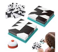 Logic Block Puzzle, Storage Tray Activity, 10.24 inches Educational Jigsaw with Sturdy Construction, Brain Development Accessory, Tabletop Puzzle with Pieces, Learning Game for Kindergarten and Kids