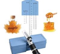 Logic box Réfractomètre de saccrose pour humidité au miel, Brix et Baume, 3 en 1, 58-90% Brix Testeur avec ATC, idéal pour sirop d'érable à forte teneur en sucre, mélasse, malt, apiculteurs.