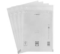 LOGIC PACK 100 Enveloppes à Bulles Blanches H8 290 x 370 mm, Pochettes Matelassées d'Expédition Auto-Adhésives, Film Bulles 50µm Ultra-Résistant et Indéchirable pour Petits Colis, au format DIN B4