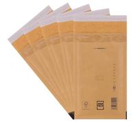 LOGIC PACK 1000 Enveloppes à Bulles Brunes B2 (140x225mm) - Pochettes Rembourrées en Papier Kraft Premium - Protection Double Couche 50µm - Certifié FSC, Recyclable