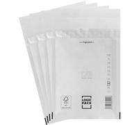 LOGIC PACK 400 Enveloppes à Bulles Blanches C3 170 x 225 mm, Pochettes Matelassées d'Expédition Auto-Adhésives, Film Bulles 50µm Ultra-Résistant et Indéchirable pour Petits Colis, au format DIN A5