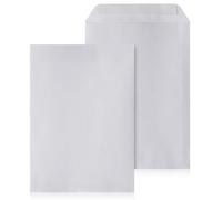 LOGIC PACK 50 Enveloppes B4 Blanches (250 x 353 mm) - Grand Format 100g/m² - Fermeture Autocollante - Pochettes d'Expédition Solides pour Documents Volumineux et Dossiers - Papier Opaque