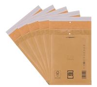 LOGIC PACK Enveloppe Bulle Enveloppes matelassées marron C3 170 x 225 mm, pochettes d’expédition autocollantes avec film à bulles, format DIN A5