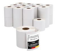 LOGIC PACK Etiquettes autocollantes papier thermiqe 4x6 pour imprimante Zebra Étiquettes d’expédition à imprimer 100 mm x 150 mm (24 rouleaux - 12000 étiquettes)