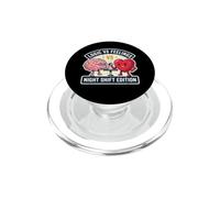 Logic Vs Night Feelings Shift Funny Nurse Brain Heart Meme PopSockets PopGrip pour MagSafe