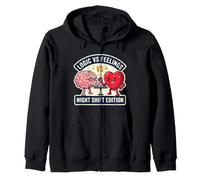Logic Vs Night Feelings Shift Funny Nurse Brain Heart Meme Sweat à Capuche