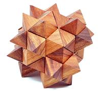 Logica Giochi Art. Duodecedro M - Casse-tête 3D à Incastro en Bois - Difficulté 4/6 Extrême - Série Leonardo da Vinci