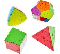 Logica Giochi Art. Lot de 4 cubes Megaminx, Mastermorphix, Pyraminx, Skewb - Set 4 en 1 - Cube magique - Set & Packs - Skewb